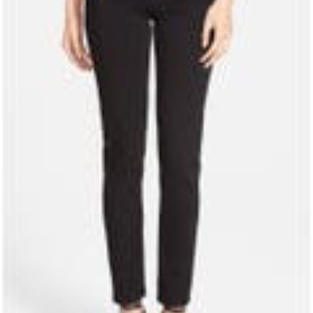 AG 'Prima' Mid Rise Cigarette Black Jeans Sz 32